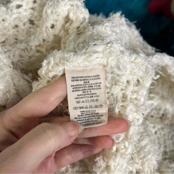 Free People Up The Ladder Sweater Size Large Distressed Vneck Oversized - Picture 8 of 8